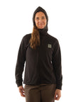 The model is 5' 8" wearing size Medium.