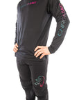 Model is 5' 8" wearing size Medium.