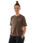 The model is 5' 8" wearing size Medium.